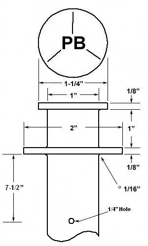 Dimension: 1" x 27" Material: ASTM A449 Finish: Galvanized per ASTM A153 *Cotter pin hole (1/4") 7-1/2" under head required on connecting pin only